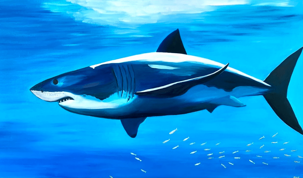 Paintig-with-shark-by-raafpaintings