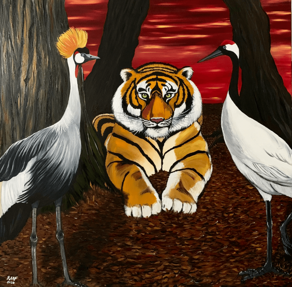 Tiger_and_cranes_painting_by_raaf-shadow