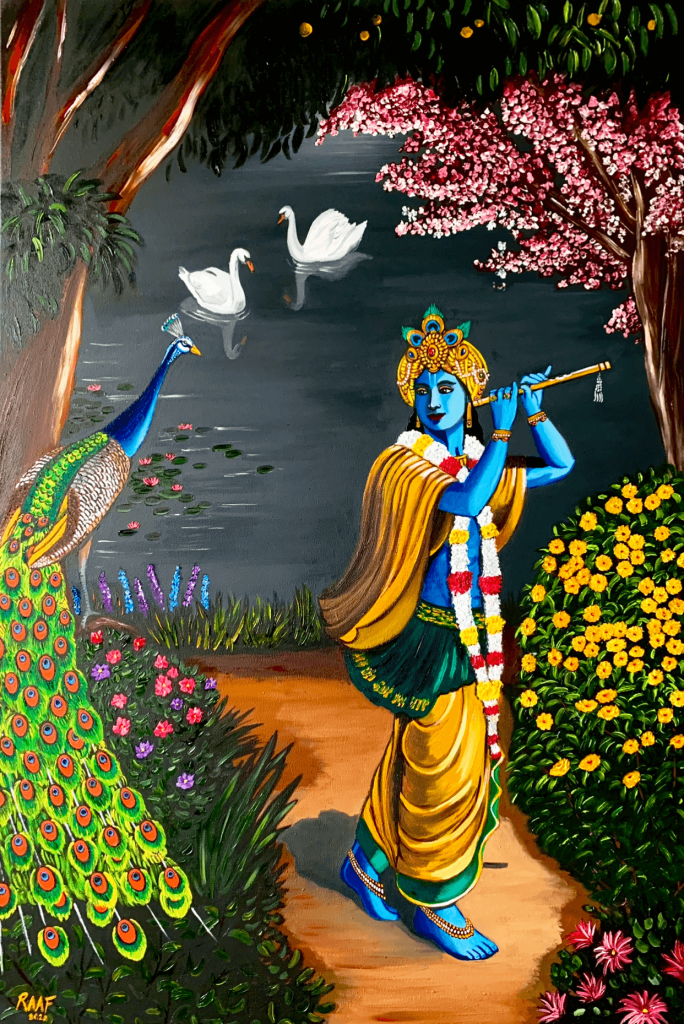 Krishna_and_peacock_oilpainting_raaf