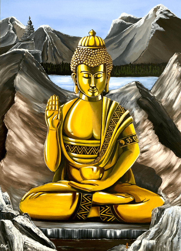 Golden_Buddha_by_raafpaintigs